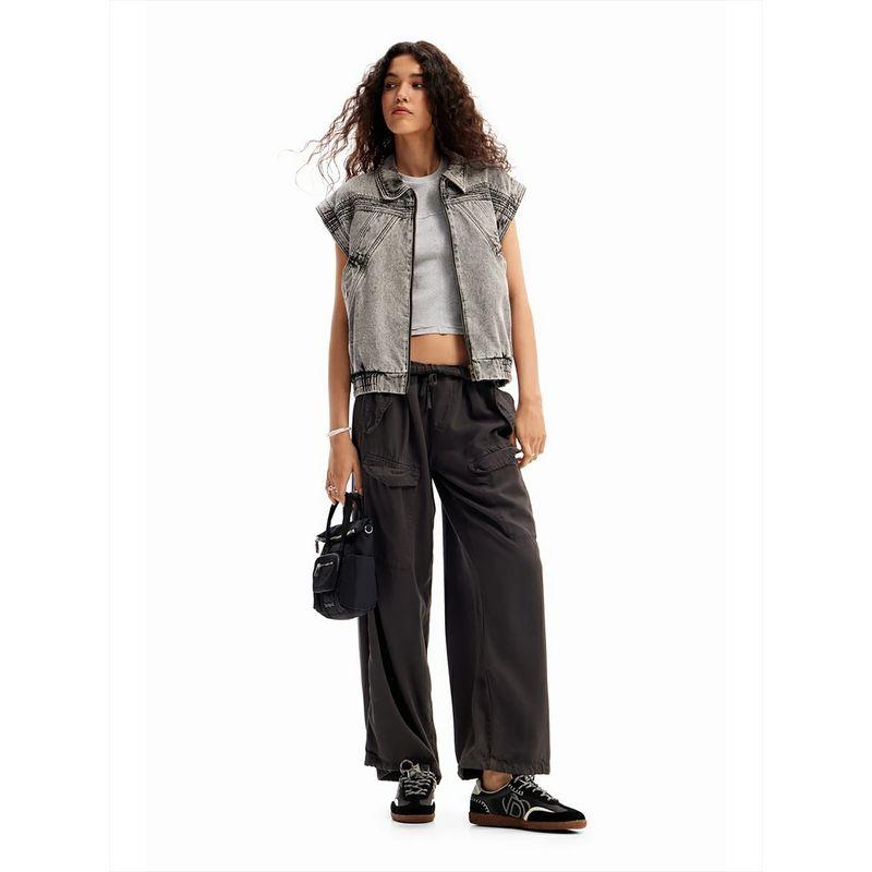 Foreign Trade Original Order Des * Igual Tencel™Lyocell Loose Casual Soft Wide Leg Overalls DS3 1255