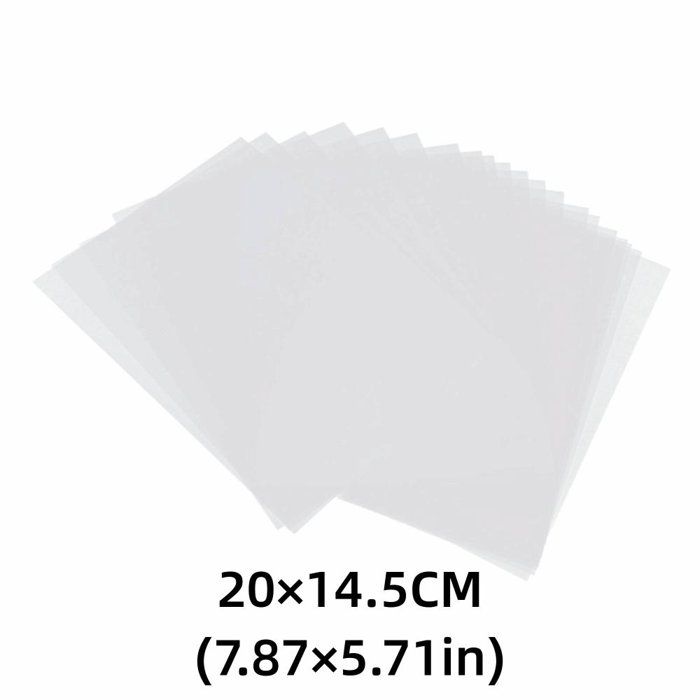 20pcs Plastic Heat Shrink Sheets Easy to Cut 20×14.5CM Shrink Plastic Sheet Kit 2.5CM Key ring Transparent White