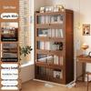 Floor-Standing Bookshelf for Students and Children - Compact Storage Cabinet for Small Apartment Living Rooms