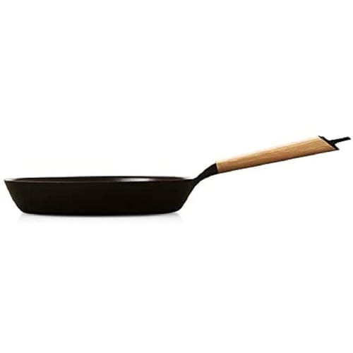 Vermicular FP26-OK 26cm Oak Cast Iron Enamel Frying Pan, Gas and Induction Compatible