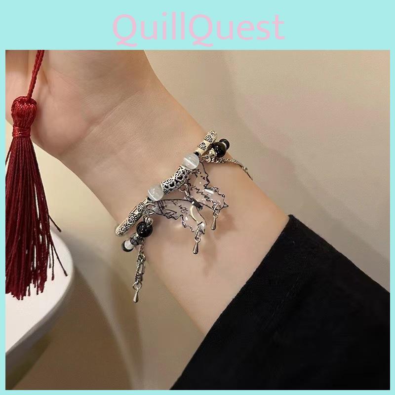 Double Alloy Chic Layer Bracelet For Women New Chinese Style Jewelry