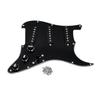 FLEOR Alnico 5 Prewired Strat Pickguard for Electric Guitar with 3 Single-Coil Pickups - Black