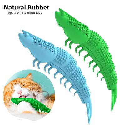 2026 Katten Tandenborstel Kattenkruid Speelgoed Kitten Puppy Interactieve Spelletjes Duurzaam Hard Rubber Stippen Reinigende Tandenborstel Kauwspeeltjes Huisdierproducten