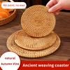 Rattan Heat-Insulating Mat Table Mat Anti-Scalding Pot And Plate Mat High-Temperature Resistant Teacup Mat