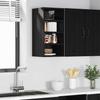 Hanging Cabinet with Shelf Black Oak Effect 30 x 29.5 x 60 cm