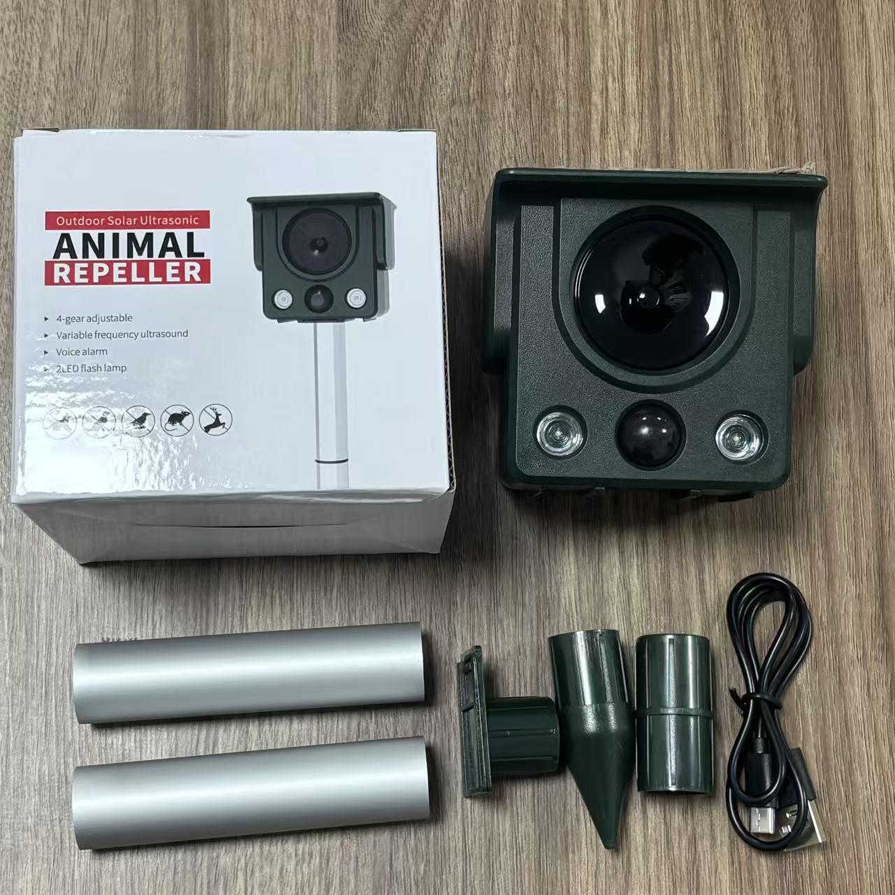 

Solar-Powered Ultrasonic Animal Repeller: IP66 Waterproof with Infrared Sensor for Mice and Birds