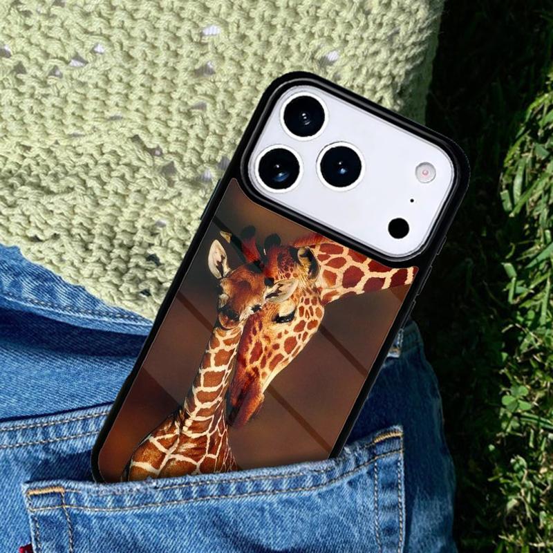 Zoo Animals 1 Giraffe Phone Case For iPhone 17 AIR 16 Pro Max 15 14 Pro 11 12 13 Shockproof Silicone Cover