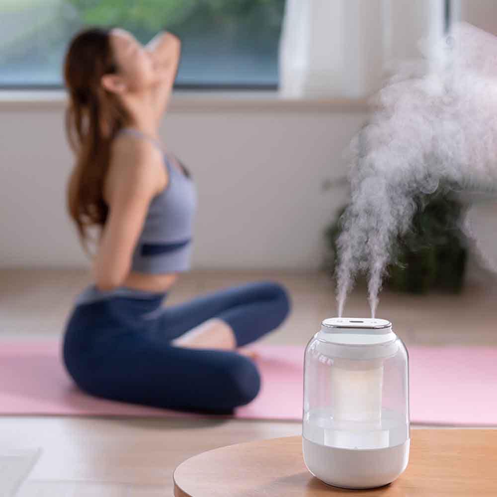 2L Double Spray Humidifier Mute Household Office Small Night Light Digital Display Large Spray Humidifier