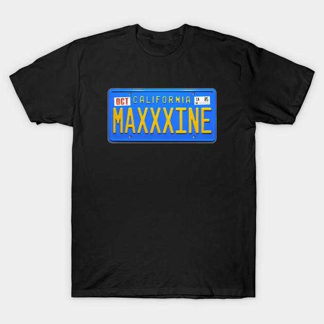 

Men Black Print T-shirt Maxxxine License Plate Horror T-Shirt No-Cut Transfer Paper Print Cotton Tshirt S чёрный