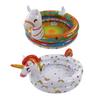 2PCS Kids Inflatable Pool PVC Foldable Portable Mini Swimming Pool Cute Animal Shape Blow Up Baby