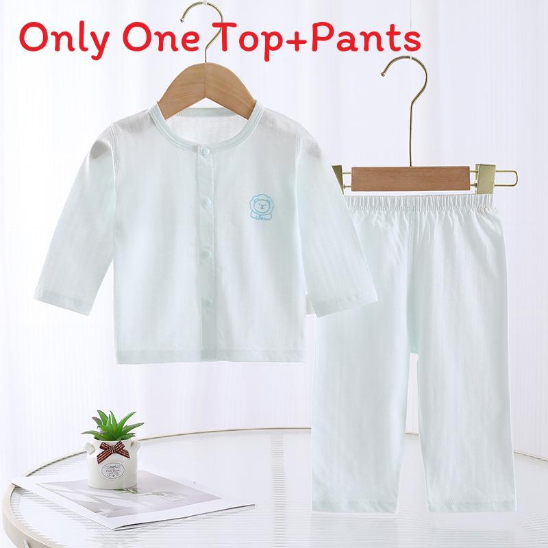 Baby Summer Cotton Pajamas Set With Antibacterial Fabric For Newborns