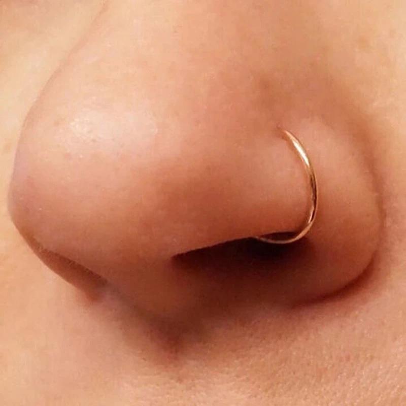 3pc Set Nose Ring Clips Septum Ring Hoop Cartilage Tragus Helix Small Piercing Nose Rings For Women Body Jewelry Accessories