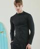 Jeteseu Men'S Air Cushion All Black Slim Fit Zip-Up Rash Guard M_3A884