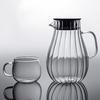 Ice Ribbed Household Cold Water Living Room Large Pot Amber Transparent High Temperature Resistant High Borosilicate Glass Cup Cold Water Kettle