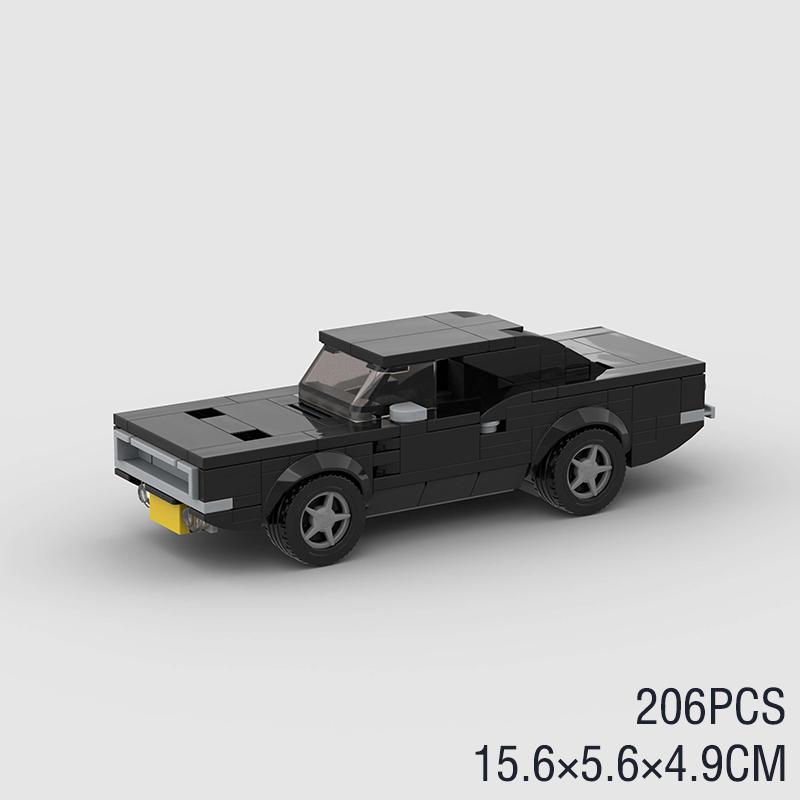 City vintage Speed car MOC rally sports model Building Blocks Old Super race classical Vehicle Racing Bricks Christmas Gift toy