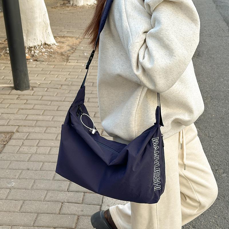 Spring new street photography college style letter satchel casual women's large-capacity shoulder sports bag