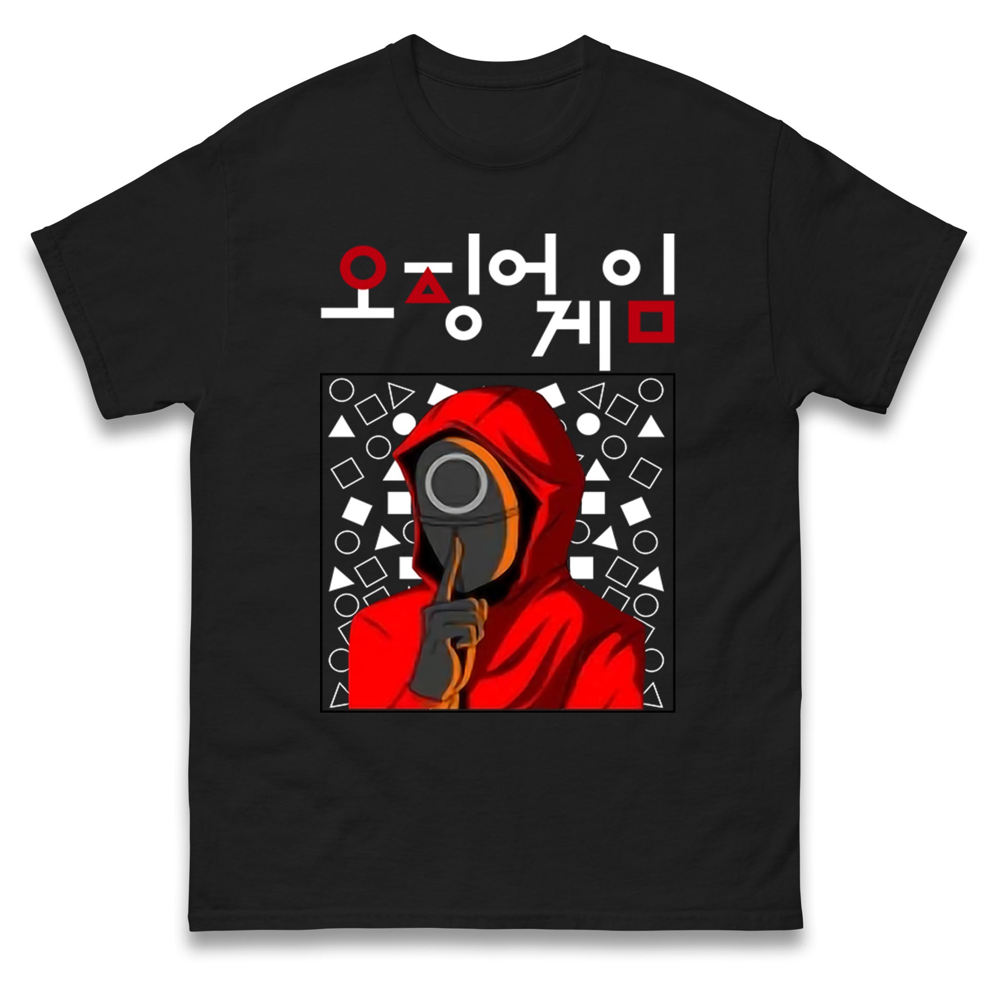 Squid Game Mask Guard Mens T Shirt Womens Tops Tees S