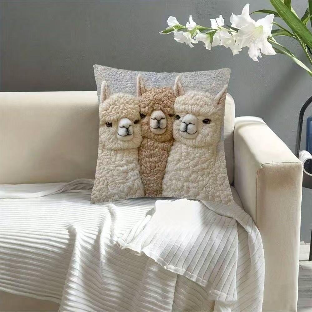 45cm Cushion Cover Vintage Pillow Cover Animal Print Decorative Pillowcase  Sofa Decoration