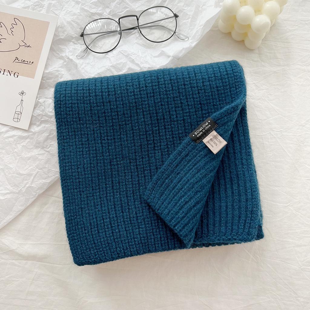 Clearance Japanese soft waxy premium 111 cotton solid color knitted scarf autumn and winter atmosphere versatile warm scarf