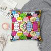 Gatti contro Cetriolini (4) Federa Quadrata Copricuscino Cuscino Decorativo Per Casa Divano Soggiorno