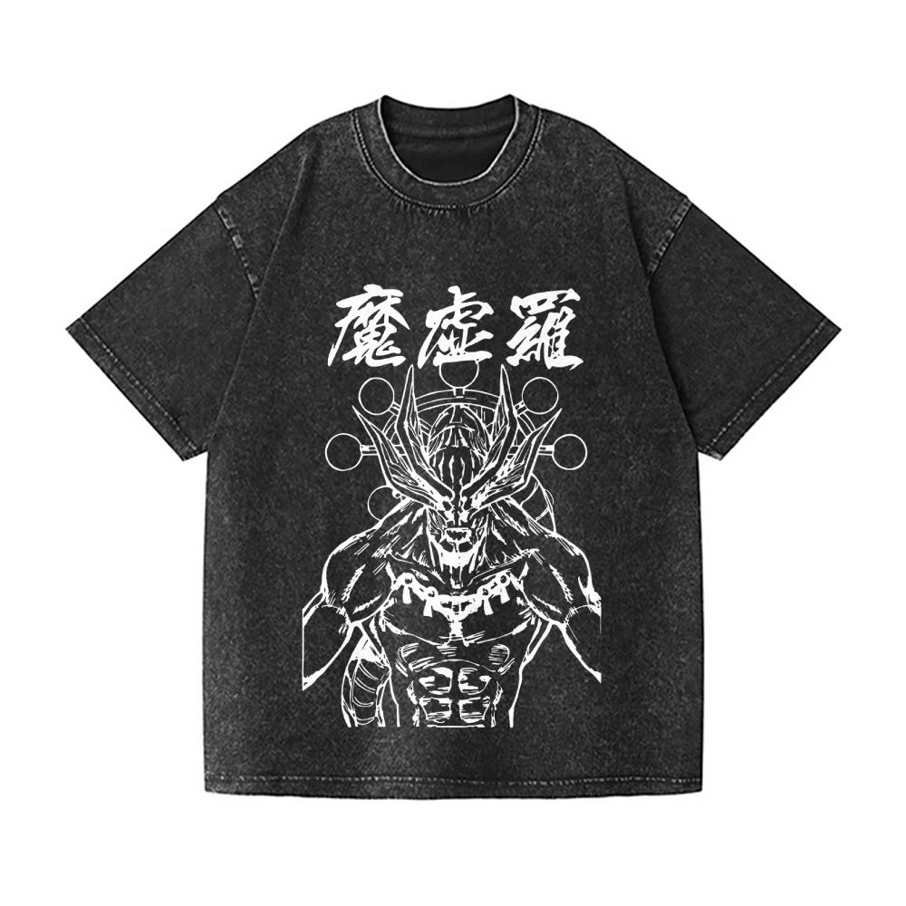 

Makora Jujutsu Kaisen Vintage Wash Japanese Design T-Shirt High-quality Streetwear Is Suitable for Both Men Summer S