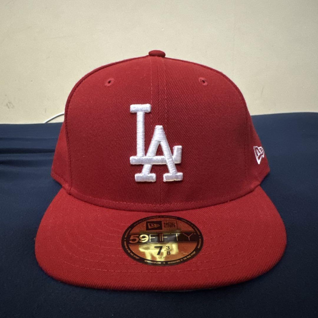 

[USED] Red LA 59FIFTY Cap, Size 7 3/8
