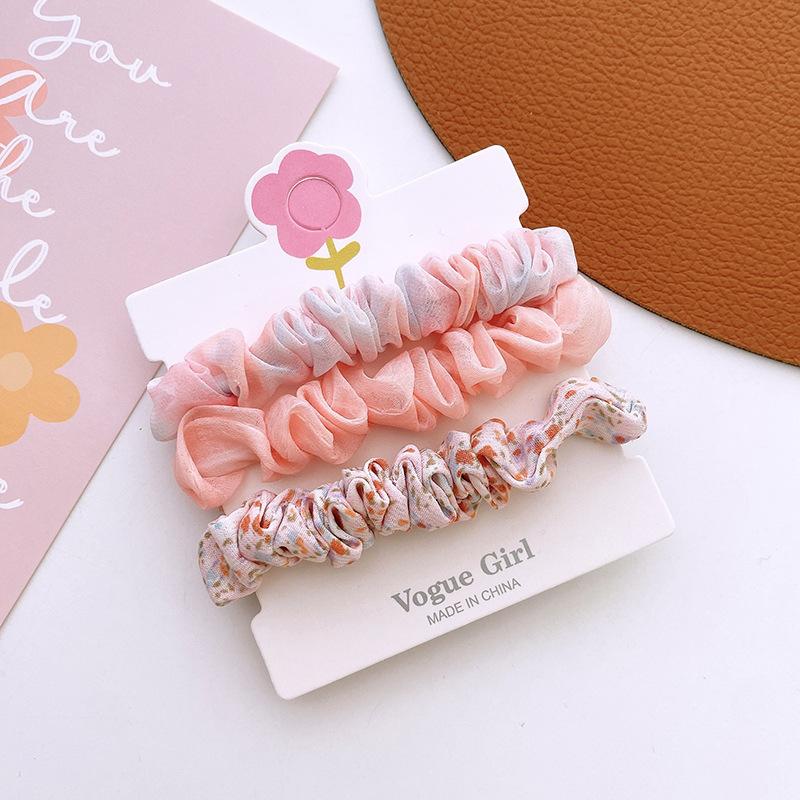 

New fresh pastoral fabric ruffled floral scrunchies. Sweet girlish style, perfect for ponytails & half-updos. Soft texture .