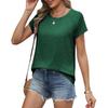 Damen O-Ausschnitt Kurzarm Lockerer Sitz Basic Sommer T-Shirt Weich Atmungsaktiv Lässig Zum Layering Raglan Oberteile