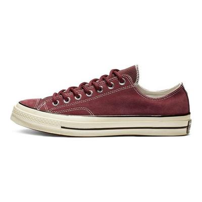 1970s Comfortable Versatile Low Top Canvas Shoes Unisex Sneakers Burgundy 162375c