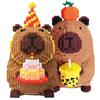 Big Capybara Toy for Kids Giant Capybara Birthday Figure Capipara Christmas Construction Set Decoration for Home for Aged 6+