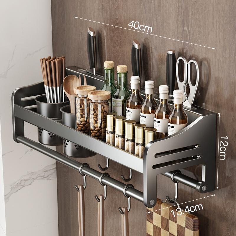 

Многофункциональная стойка для хранения, держатель для разделочной доски, настенная полка для специй, стойка для кухонной утвари, подставка для приправ, держатель для ложек, организуйте
