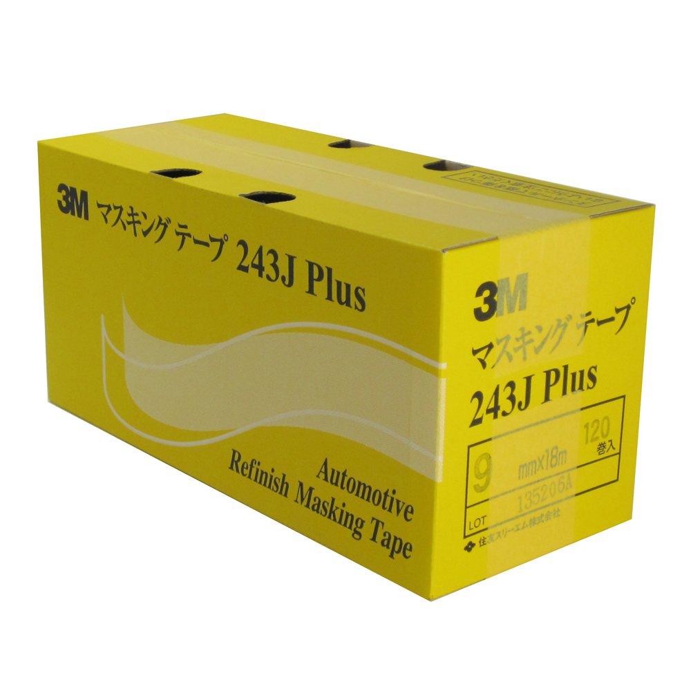 

3M PLUS Малярный скотч 9мм x 18М 120 рулонов №243J жёлтый