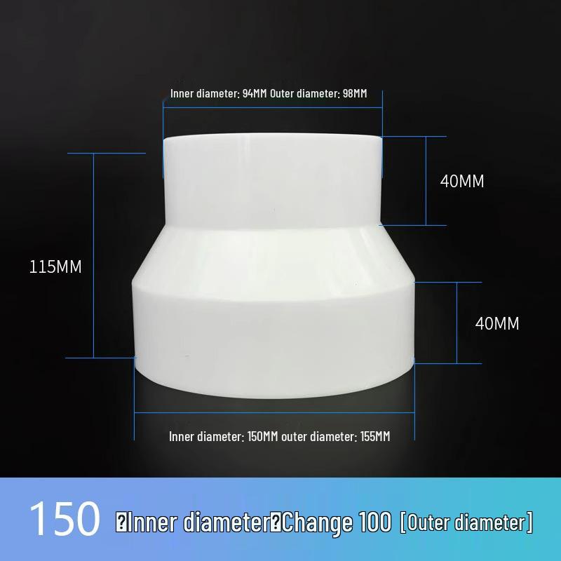 Large To Small Plastic Ventilation Exhaust Pipe Reducer Connector