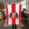 1PC Sunderland Association Football Club Patterned Flannel Blanket Suitable For All Seasons for Home Decor Warmth and Comfort Gifts Holiday Present
