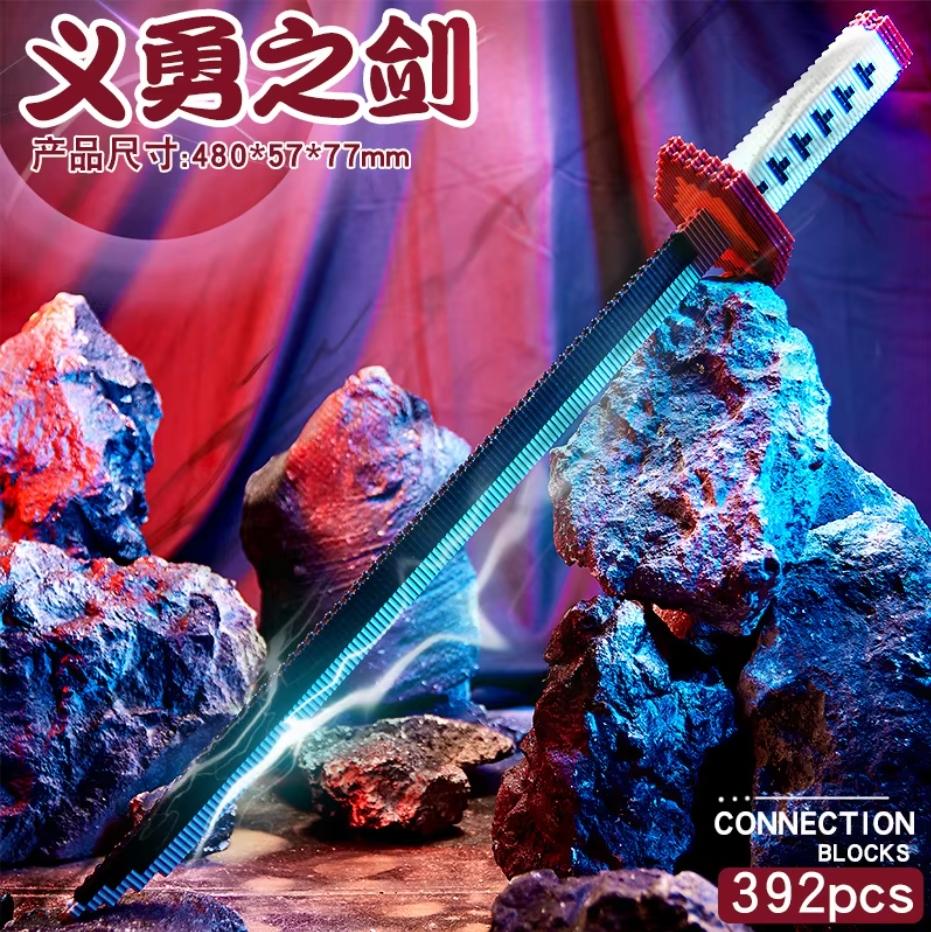 Animes Demon Yamato Swords Nichirin Knifes Blade Arms Equipage Accessories Game Model Toys Kids Kits Brick Construction Block