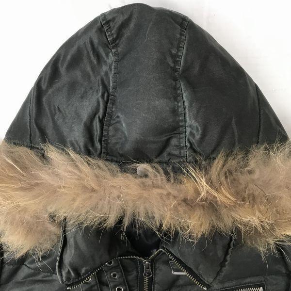 RUPERT EDGE Gepolsterter Hoodie Blouson Oberbekleidung/Herren M/Dunkeloliv/Abnehmbare Kapuze & Kunstfell(GEBRAUCHT)