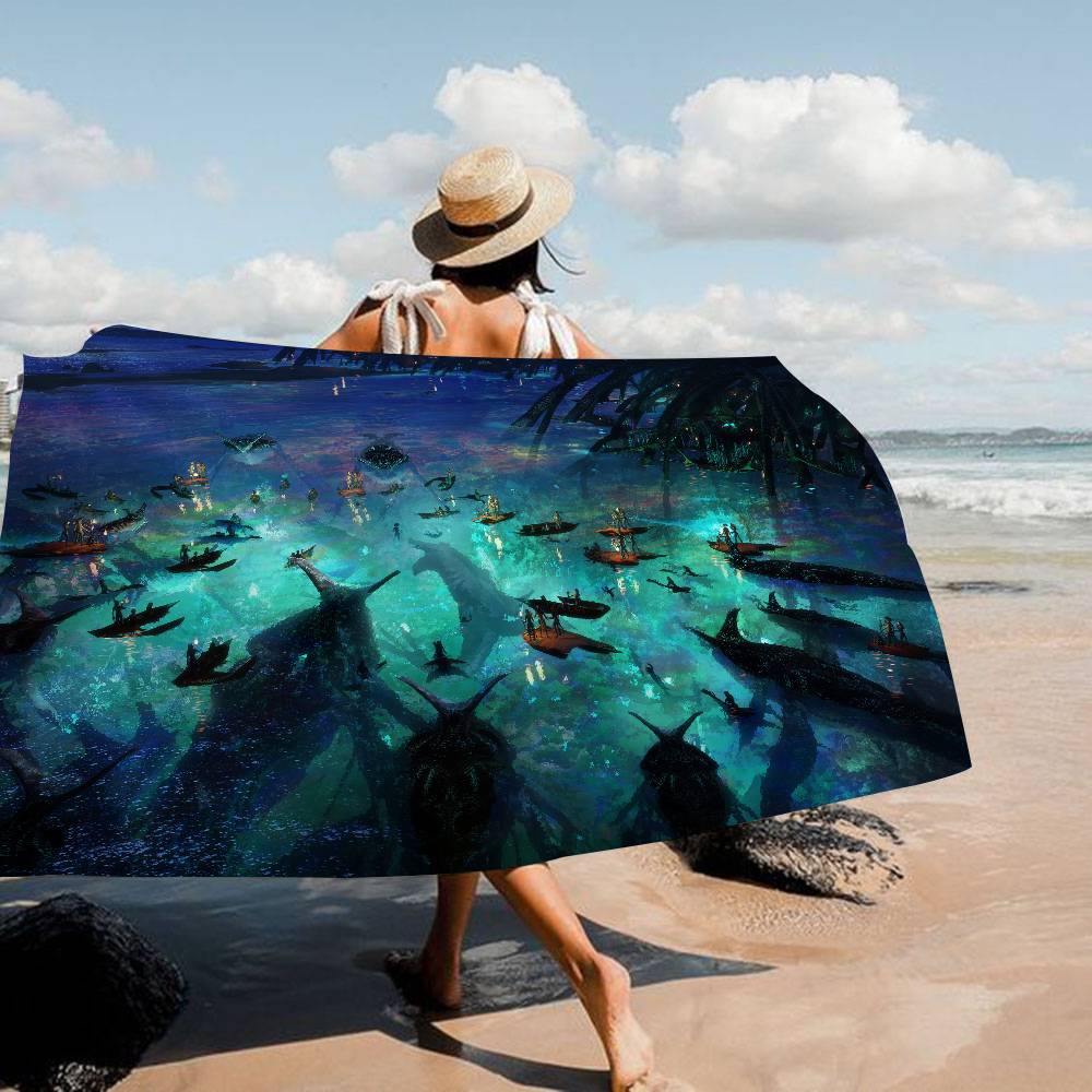 Movie A-AvataR Fire And Ash Beach Towel Colorful Bath Towels For Girl Microfiber Quick Dry Sand Free Beach Yoga Spa Gym