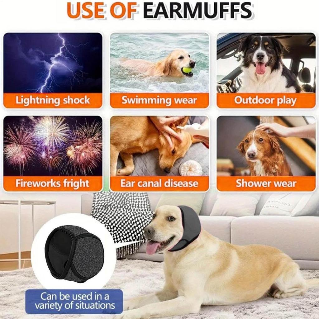 Dog Ear Covers Waterproof Noise Cancelling Earmuffs Headband Dog Grooming Ear Cover for Swim Calming Hood To Relieve Pet Anxiety