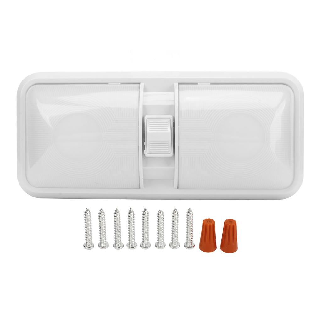 LED Innenleselampe 12 Volt LED-Licht Doppelschalter Decke Doppelte Kuppel Ovale Linse für Wohnmobil