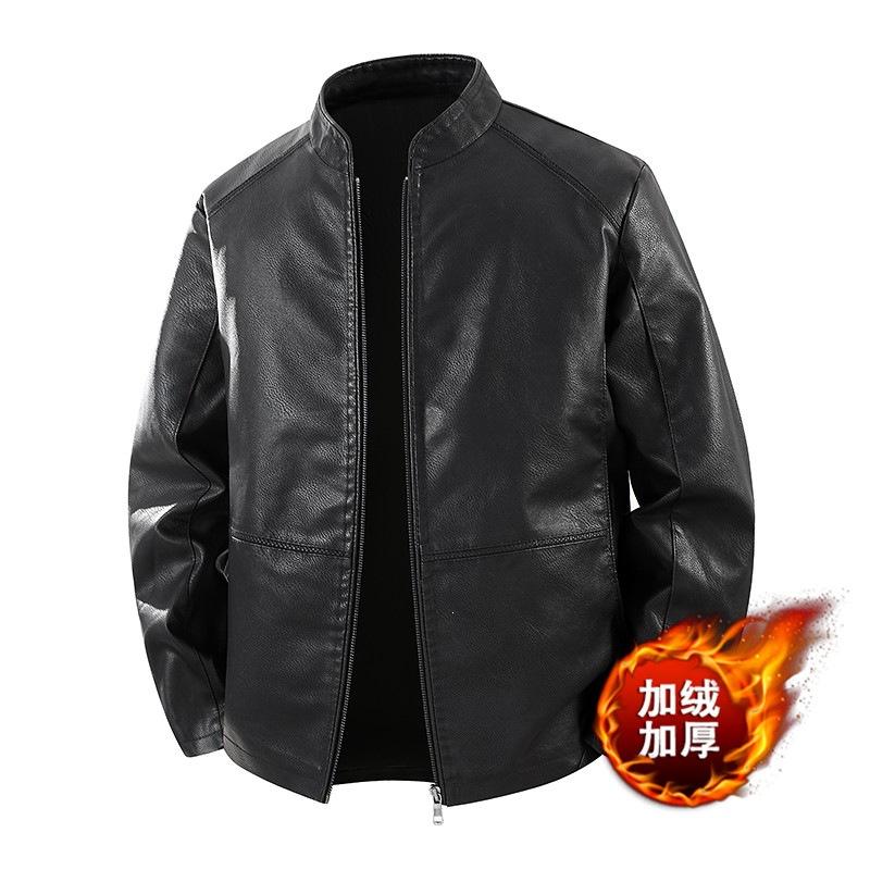 Men's Leather Jacket New Men's Leather Jacket Autumn and Winter Men's Clothing Locomotive Leather Jacket Men's