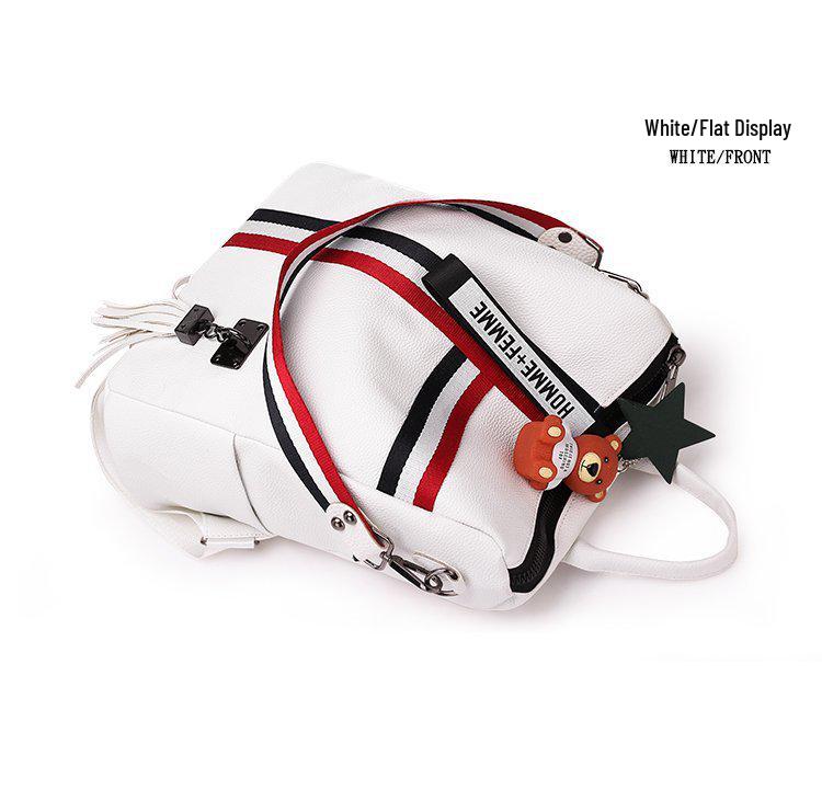 Ribbon Pendant Bear Two-way Shoulder Backpack for Women
