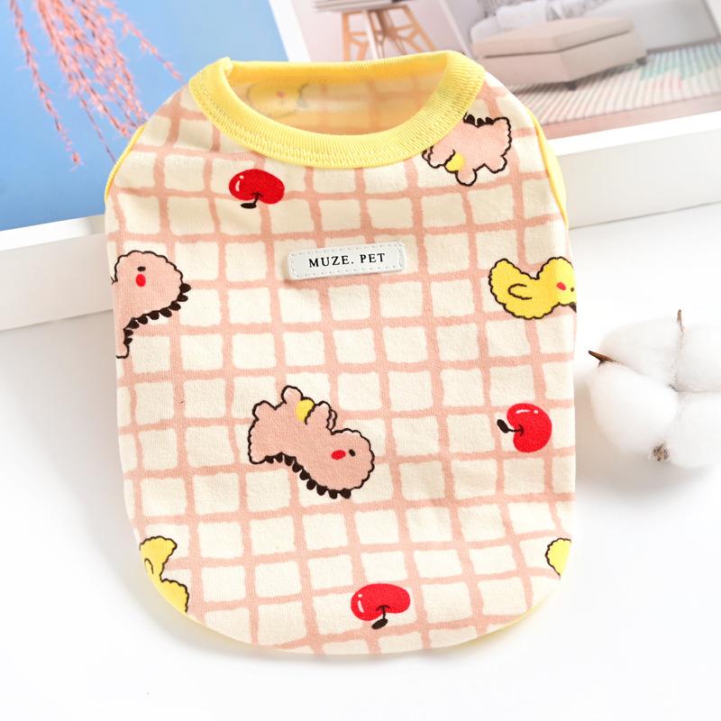 

Удобная хлопковая одежда для домашних кошек и собак, жилет для маленьких собак, щенков и тедди, тонкий, на весну и лето XXL