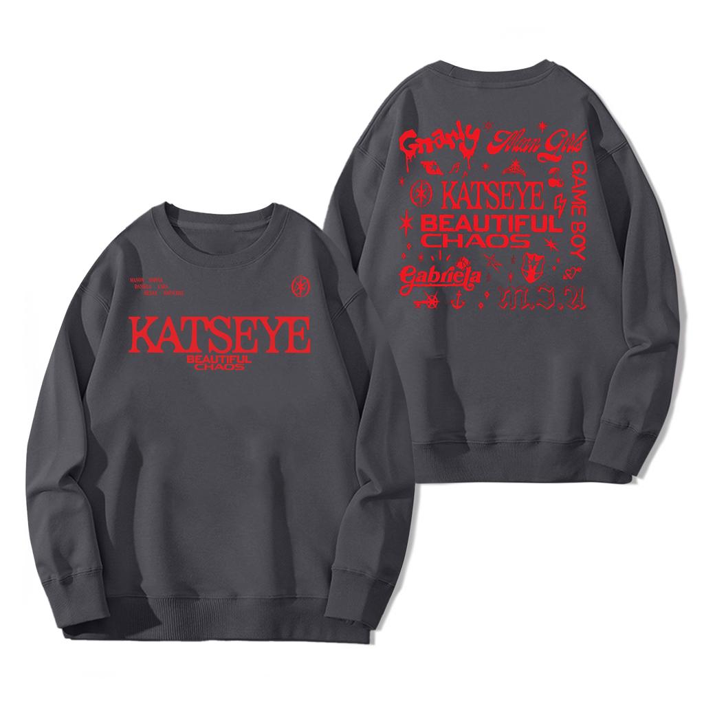 Damen Modisches Und Lässiges Langarm-Pullover-Sweatshirt mit Aufdruck