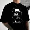 Men's Women Summer 100% Cotton T-shirt Car Bike Bicycle Motorcycle Evolution Loose Short Sleeve