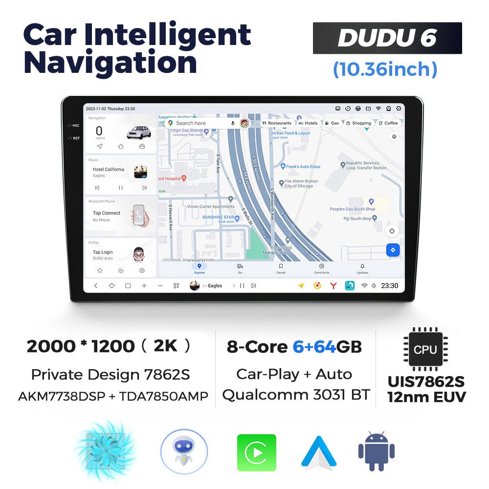 DUDU7 Universal 9.5" 10.36" 11.5" 13 Inch Android Car Radio Stereo Multimedia Video Player GPS CarPlay Auto Intelligent Systems