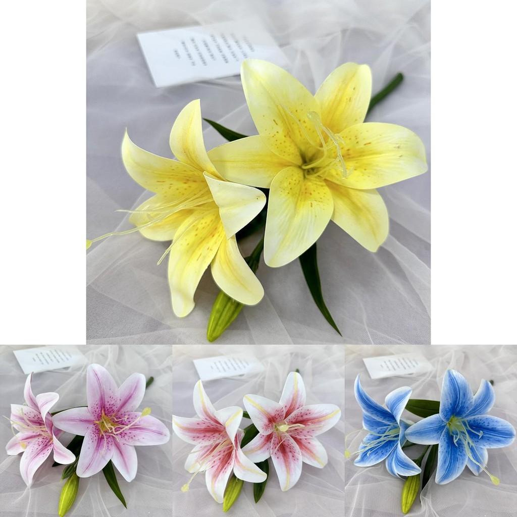 Premium Lily Fake Flowers 3d Printed For Wedding Venue And Home Styling