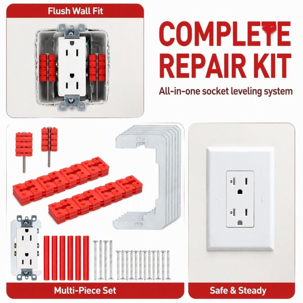 Secure Outlet Spacers Adjustable Outlet Box Extender Socket Spacers Loose Wall Switches