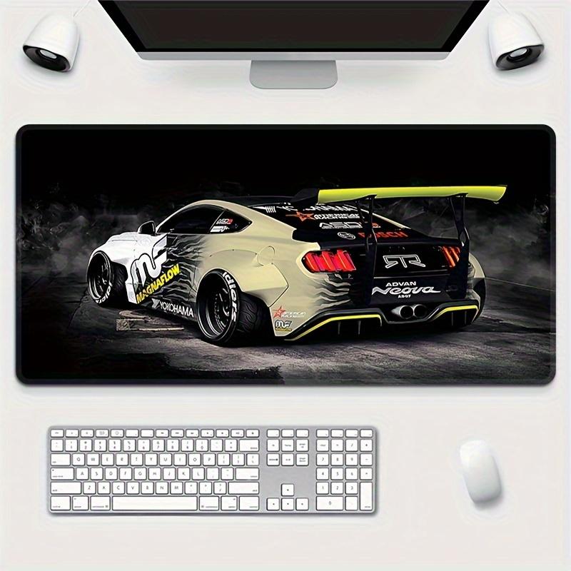 Mouse Pad with Stitched Edges Gaming Mat with Cool Racing Car Home Officel Desk Accessory and Gift for Gamers PC Non-Slip Rubber