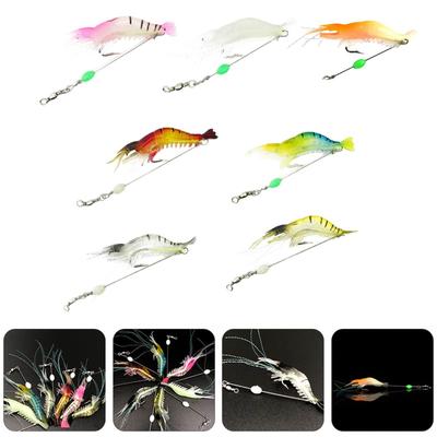 Fake Shrimp With Hook Shrimp 9cm/6g Fish Simulation Soft Soft Shrimp Luminous Black Fish