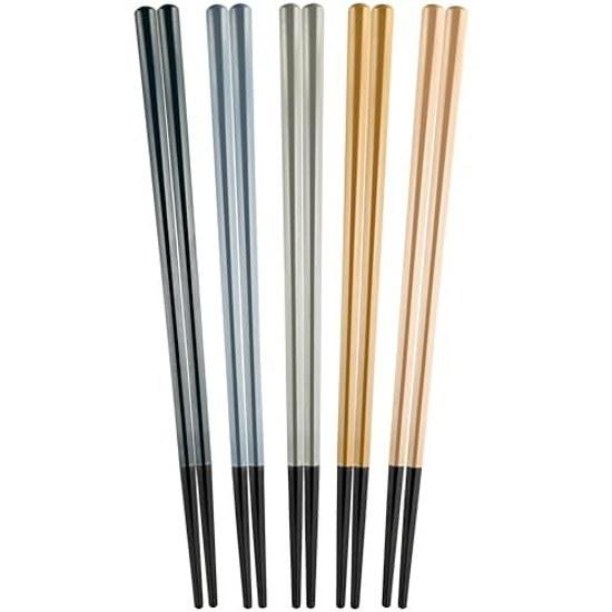 FlaColle Heat-resistant 220 Long-lasting Chopsticks Chopstick Set 23cm Octagonal Stylish Made Japan Non-slip Dishwasher Safe Guests Family Outdoor Use